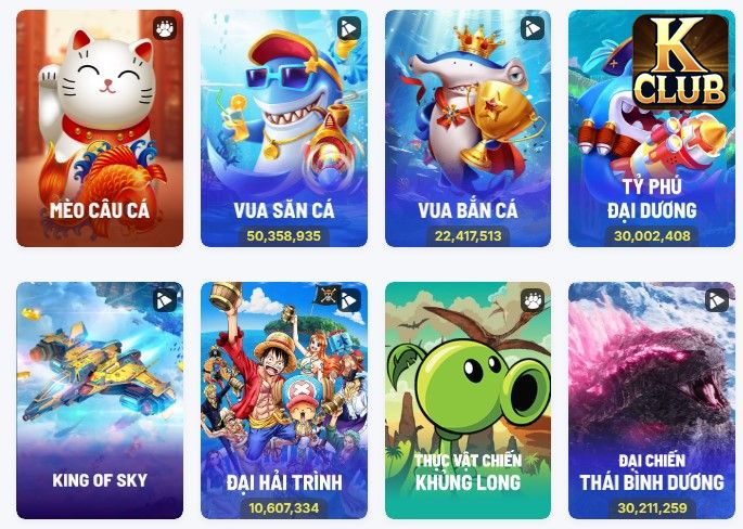 Những game bắn cá Kclub